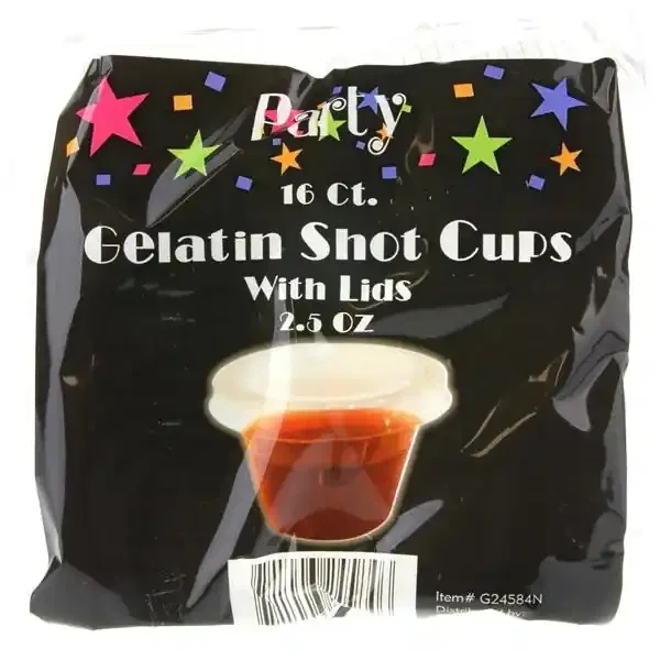 Regent Party Gelatin Shot Cups With Lids 16Pk