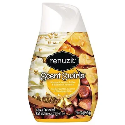 Renuzit Scent Swirls Whipped Vanilla Toffee Chestnut Gel Air Freshener