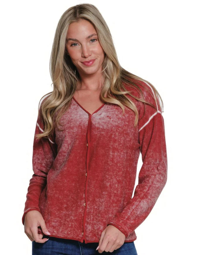 Reverse Print Cardigan