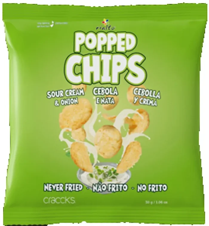 Rialto Popped Chips Craccks Sour Cream & Onion