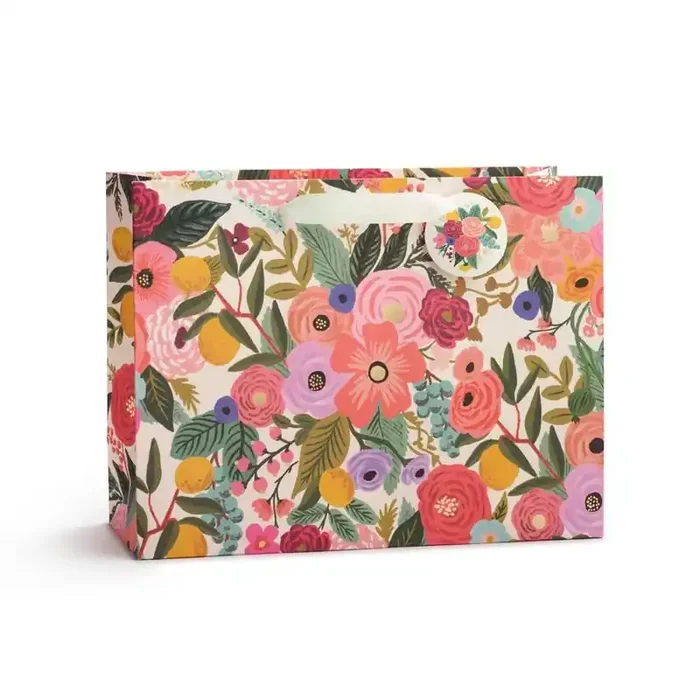 Rifle Paper Co. Garden Party Vogue Gift Bag Floral Botanical Design, Multi-Colored, 10″ x 12.7″ x 5″, All Occasions