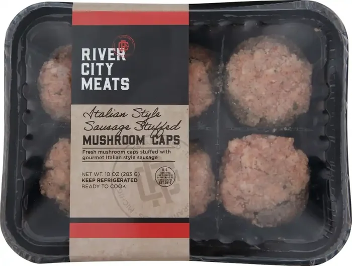 River City Meats Italian Style Sausage Stuffed Mushroom Caps 10 oz