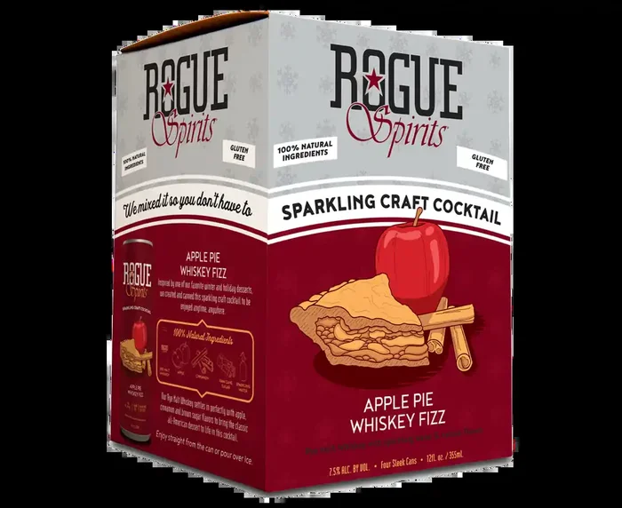 Rogue Canned Cocktail Apple Pie Whiskey Fizz – 4 ct