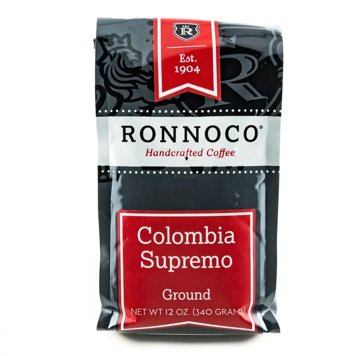 Ronnoco Colombia Suprmemo Ground Coffee – 12 oz