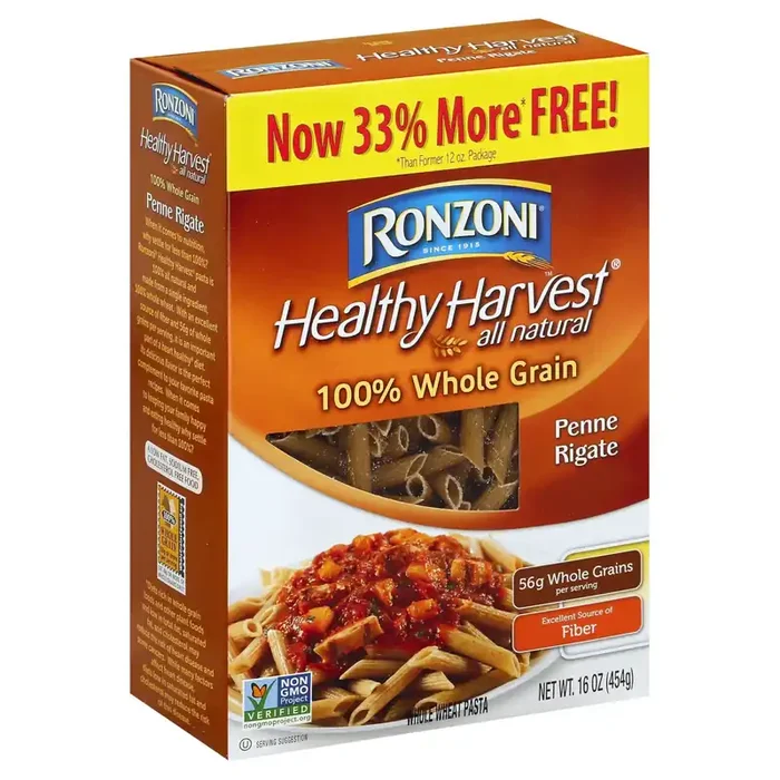 Ronzoni Healthy Harvest All Natural Penne Rigate Whole Wheat Pasta