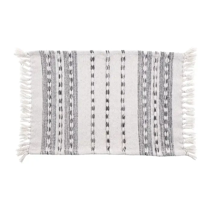 Room & Retreat, Pebble Path Stripe Placemat, 13 In X 19 In