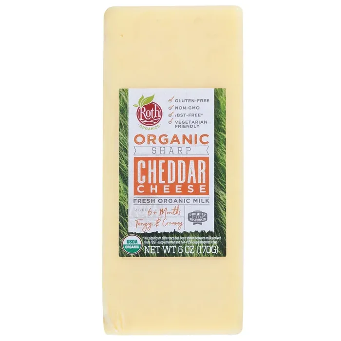 Roth Organics Organic Sharp Cheddar Cheese 6 oz