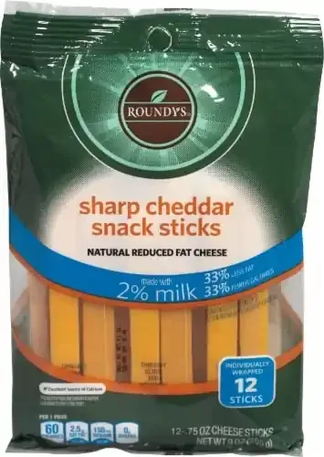 Roundy‘s 2% Sharp Chedder Snack Sticks