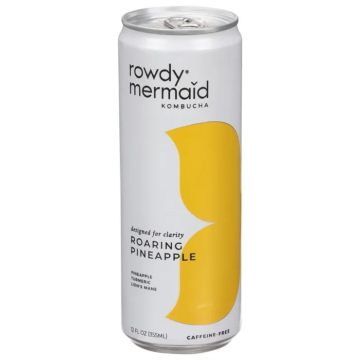 Rowdy Mermaid Roaring Pineapple Kombucha 12 fl oz