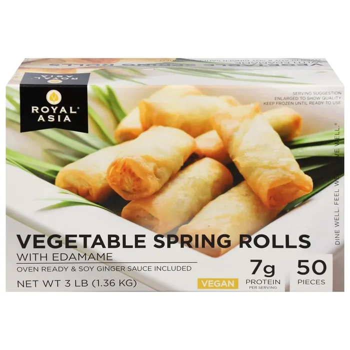 Royal Asia Vegetable Spring Rolls with Edamame, 50 ct