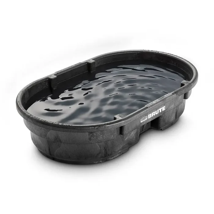 Rubbermaid Commercial Products 50-Gallon Black Polyresin Stock Tank