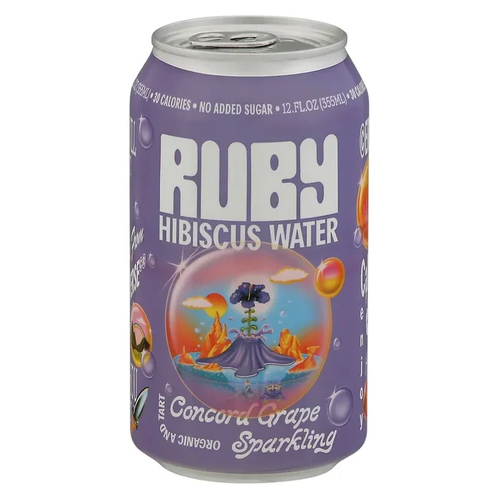 Ruby Hibiscus Fuji Apple Sparkling Water- 12 fl oz