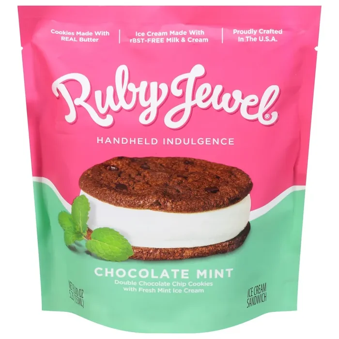 Ruby Jewel Chocolate Mint Ice Cream Sandwich 5.25 oz