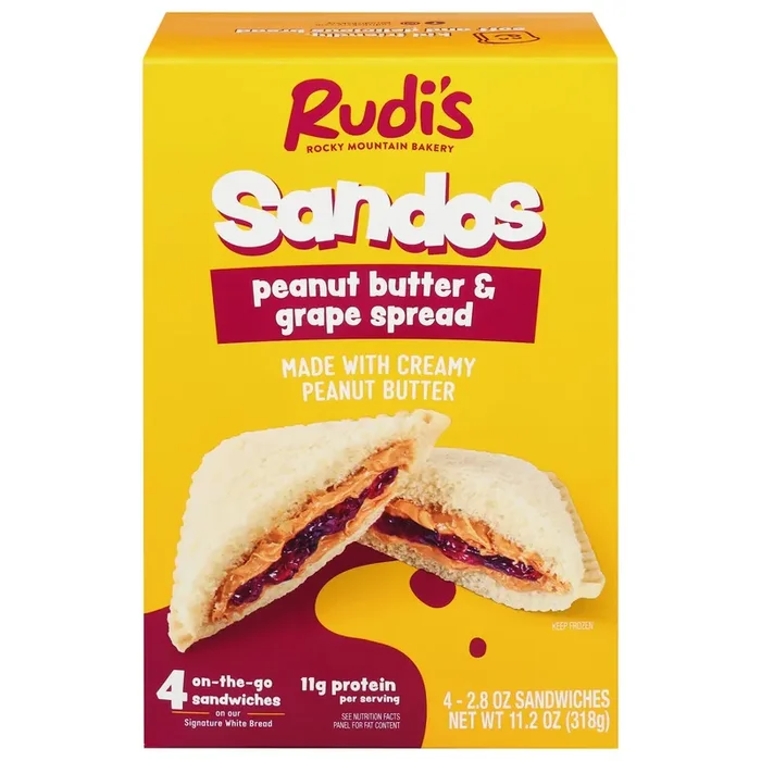 Rudis Peanut Butter Grape Sandos