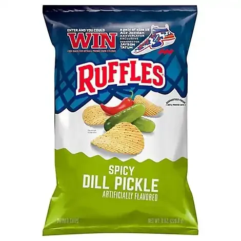 Ruffles Dill Pickle Potato Chips – 8 Oz