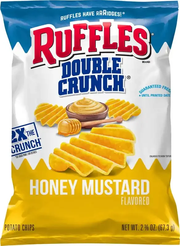 Ruffles Double Crunch Honey Mustard Flavored Potato Chips 2.375 oz
