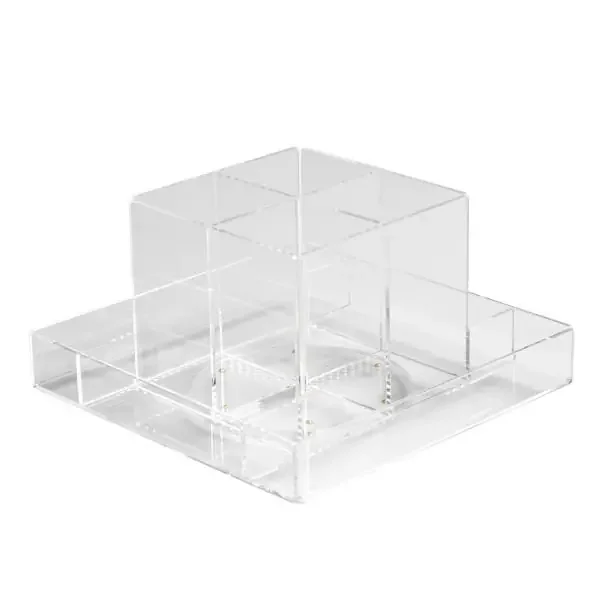 Russell & Hazel Acrylic Carousel Organizer, 4-1/4″”H X 8″”W X 8″”D, Clear