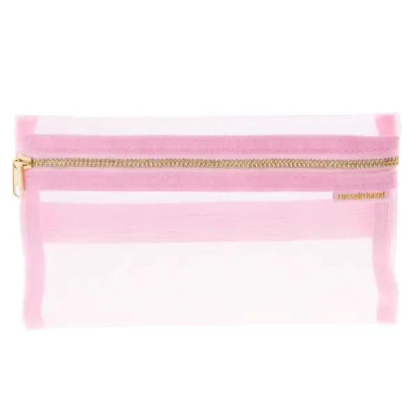 Russell & Hazel Mesh Pencil Case, 8-1/2″” x 5″”, Blush