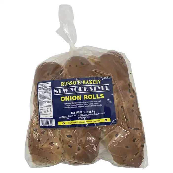 Russo‘s Bakery New York Style Onion Rolls, 12 oz.