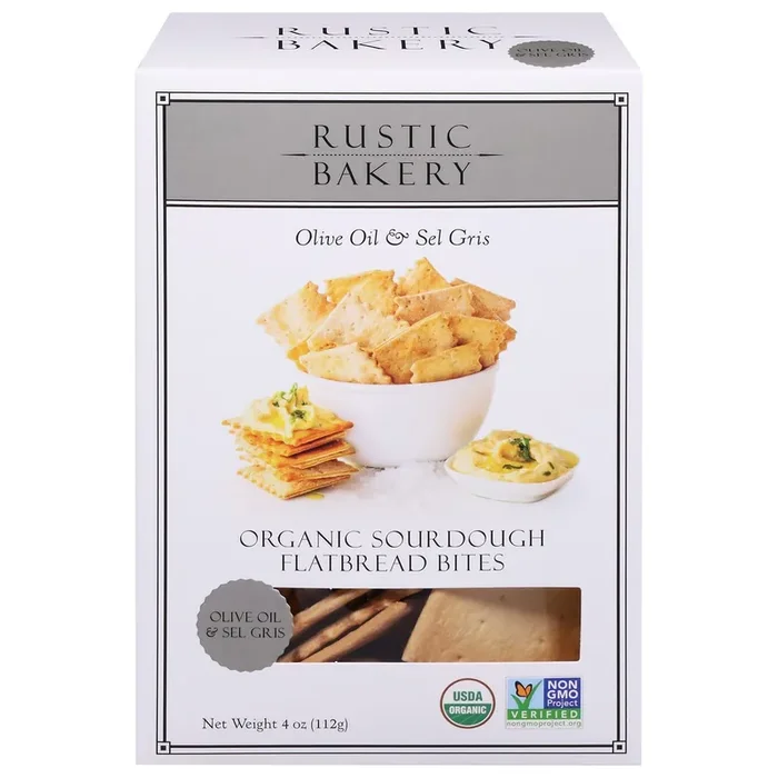 Rustic Bakery Flatbread Bites Olive Oil & Sel Gris