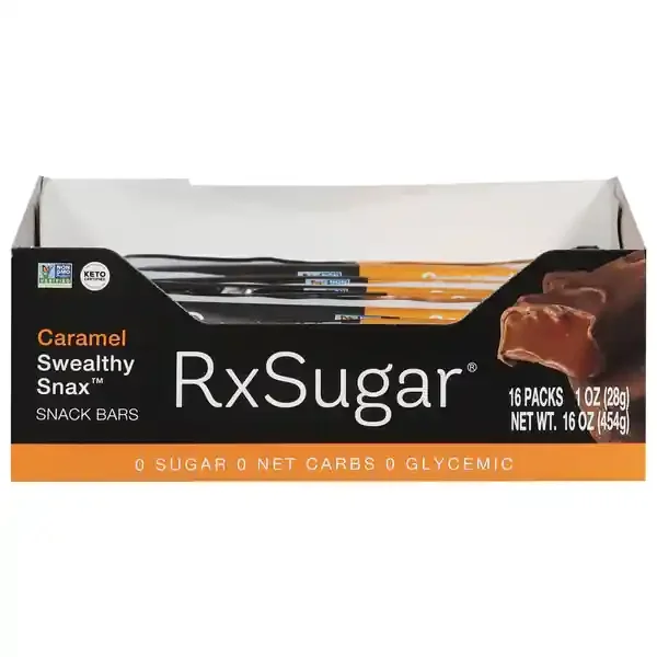 RxSugar Keto Caramel Swealthy Snax Bars – 16 ct