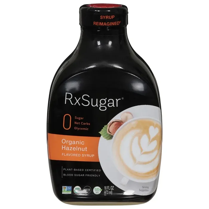 RxSugar Organic Hazelnut Syrup 16 fl oz