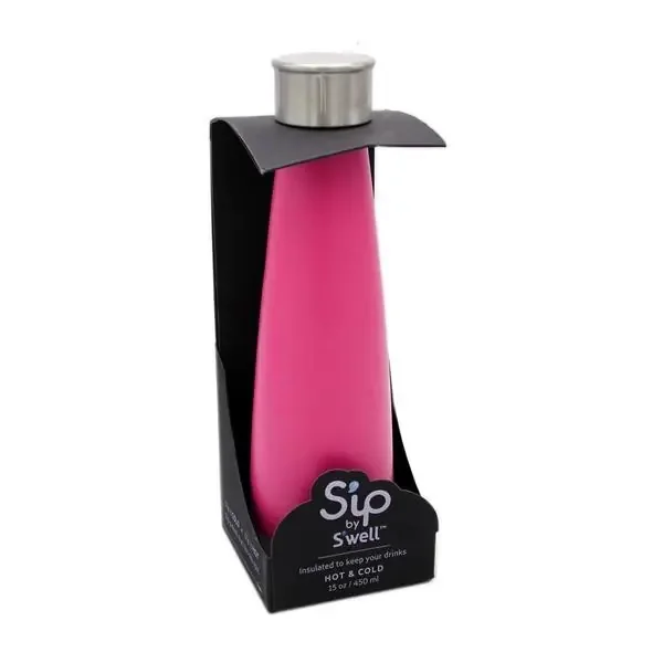 S‘well S‘ip by S‘well Stainless Steel Insulated Water Bottle – Bubblegum Pink