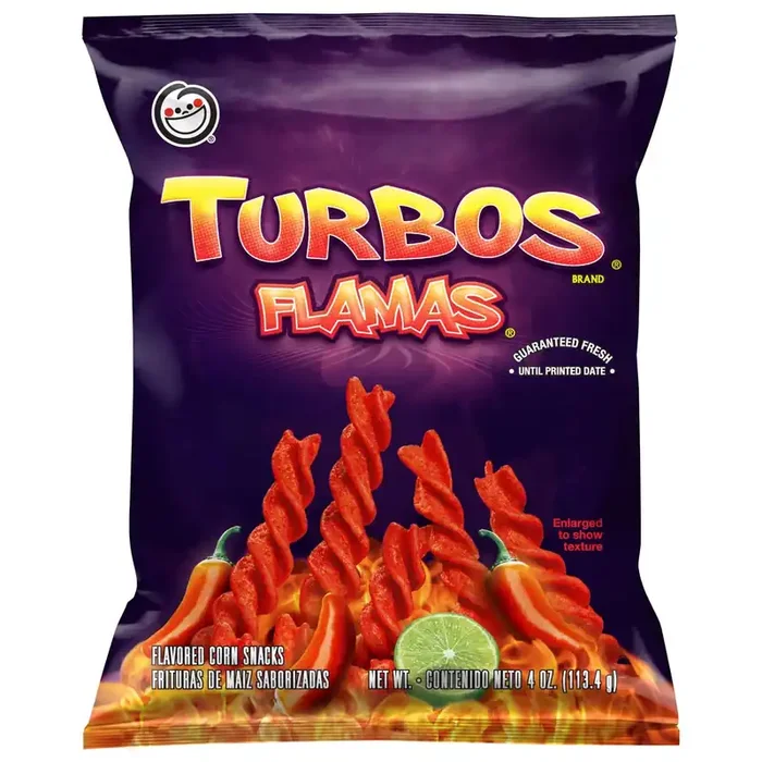 Sabritas Flavored Corn Snacks Turbos Flamas 4 Oz