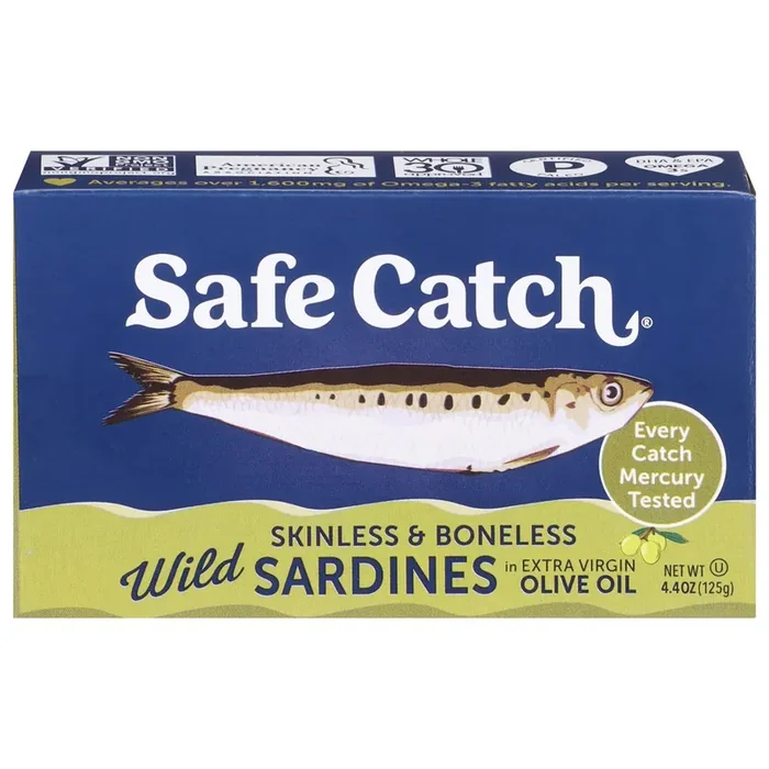 Safe Catch Wild Skinless & Boneless Sardines in Extra Virgin Olive Oil 4.4 oz