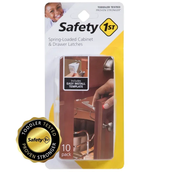 Safety 1st Spring-Loaded Cabinet & Drawer Latches – 10pk
