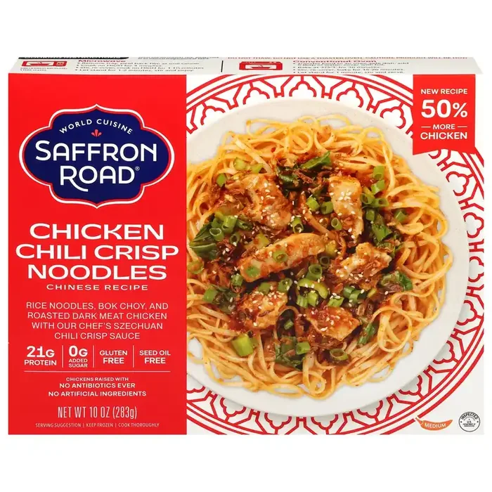 Saffron Road Medium Chinese Recipe Chicken Chili Crisp Noodles 10 oz