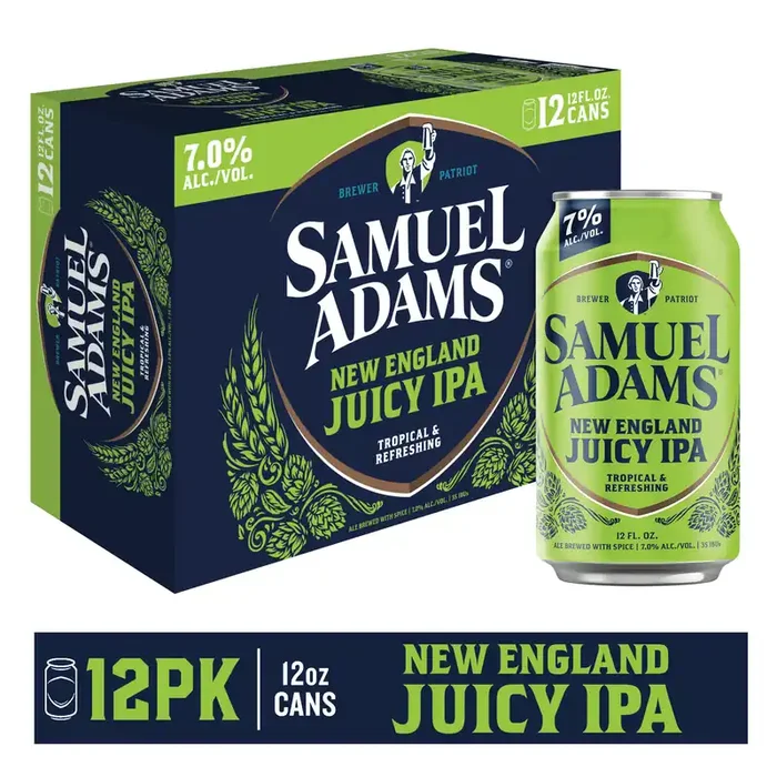 Samuel Adams New England Juicy IPA Beer (12 fl. oz. Can, 12pk.)