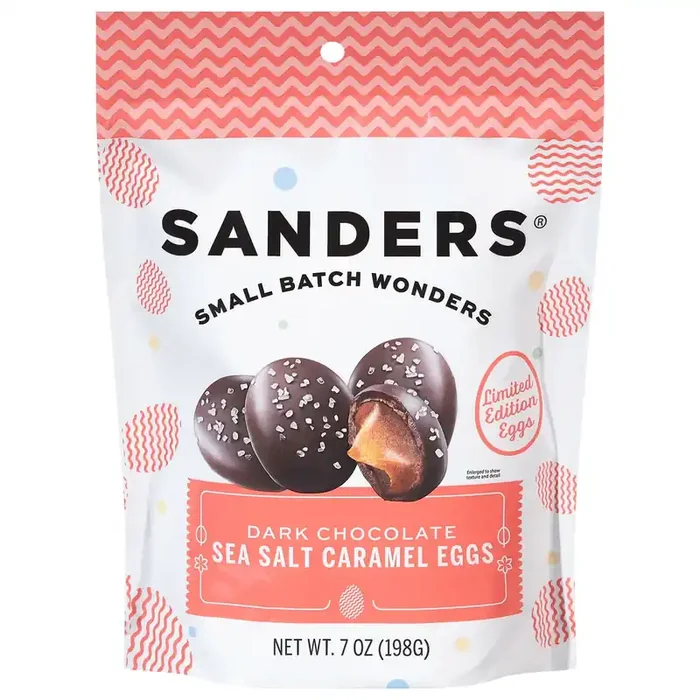 Sanders Dark Chocolate Sea Salt Caramel Eggs 7 oz