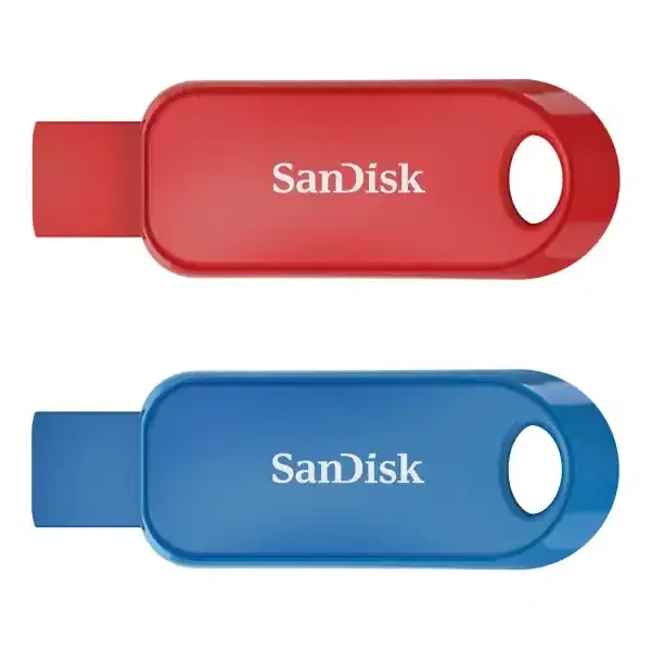 SanDisk Cruzer Snap Usb Flash Drive, 32Gb, Black Pack Of 2