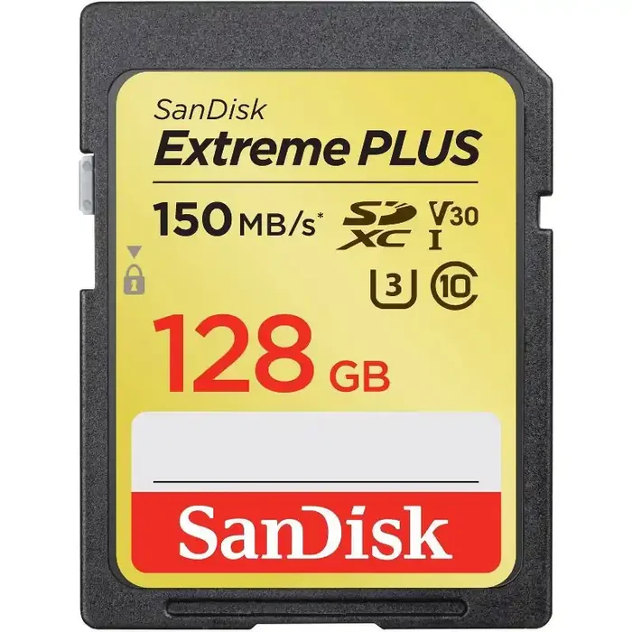 SanDisk Extreme PLUS 128GB SD UHS-I Memory Card 150 Mbps Transfer Speed