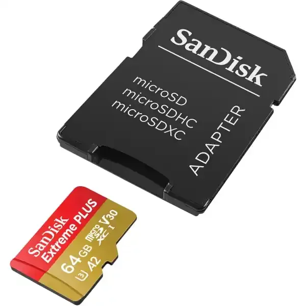 SanDisk Extreme Plus Microsdxc Uhs-I Card With Adapter, 64Gb, Sdsqxbz-064G-Ancma