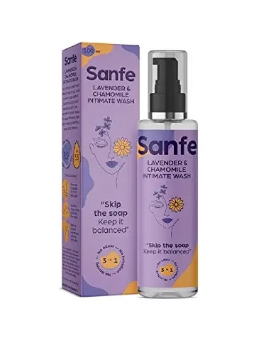 Sanfe Natural Intimate Wash 3 in 1 – No Odour No Itching No Irritation – Lavender & Chamomile (100ml)