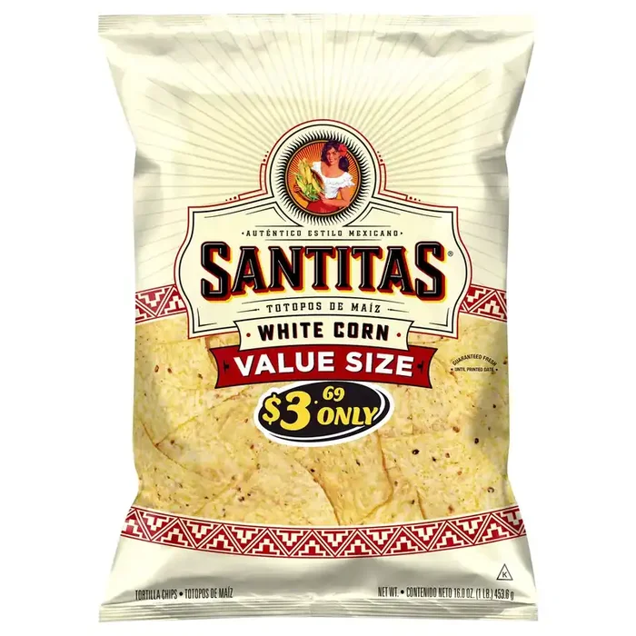 Santitas Tortilla Chips, White Corn, Value Size