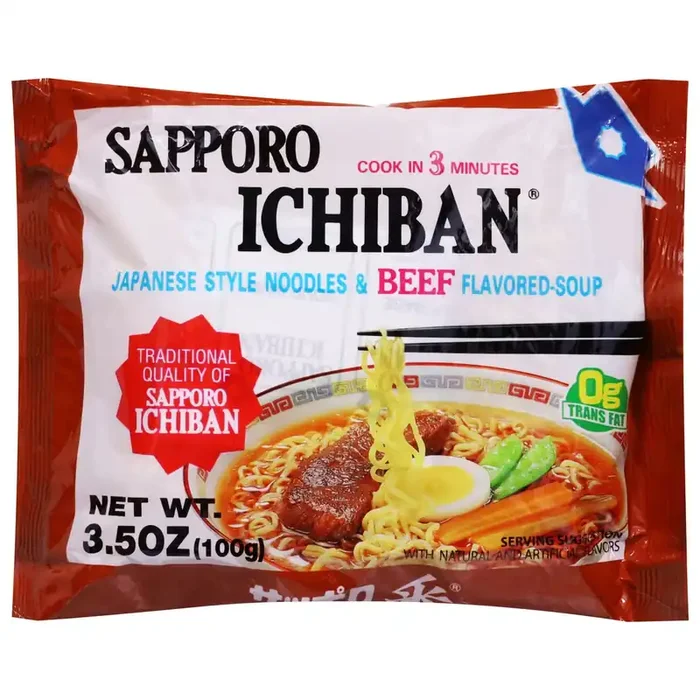 Sapporo Ichiban Japanese Style Beef Flavored Noodles & Soup 3.5 oz