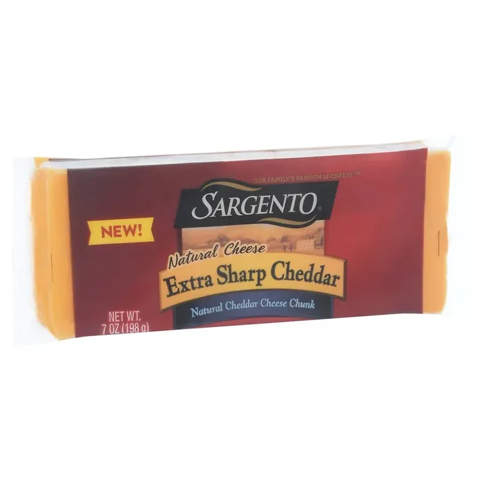 Sargento Block Extra Sharp Cheddar Natural Cheese, 7 oz.