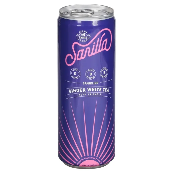 Sarilla Keto Friendly Sparkling Ginger White Tea- 12 fl oz