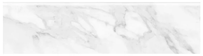 Satori White Regent Carrara 2-in x 8-in Glossy Ceramic Bullnose Tile
