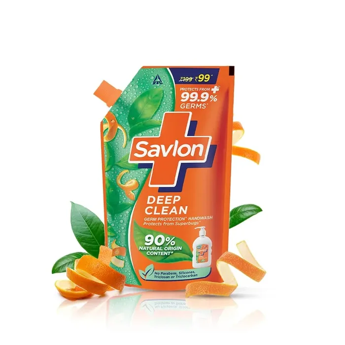 Savlon Deep Clean Germ Protection Liquid Handwash Refill Pouch, 650ml