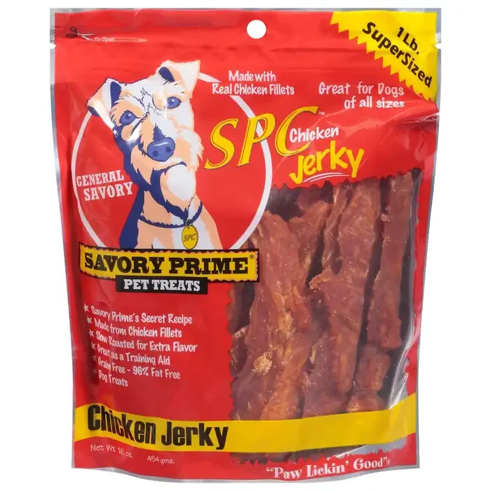 Savory Prime Chicken Jerky Dog Treats 16 oz