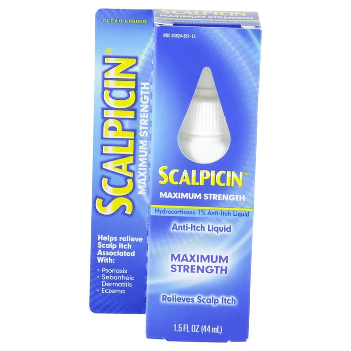 Scalpicin Scalp Itch Relief Maximum Strength with Aloe Liquid – 1.5 Fl. Oz.