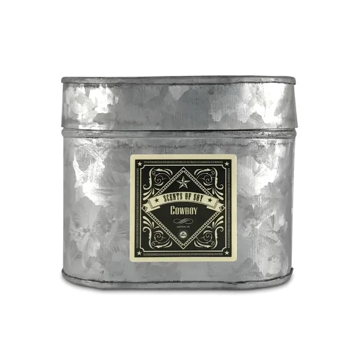 Scents Of Soy Cowboy Scented Tin Candle