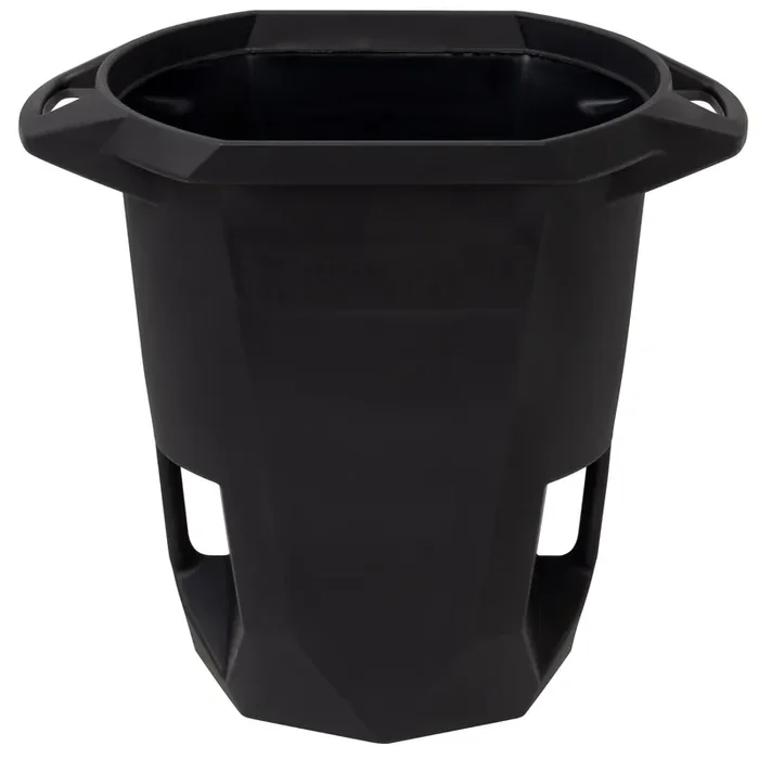Scepter High Gear 32 Gallon Black Resin Indoor/Outdoor Lidless Trash Can