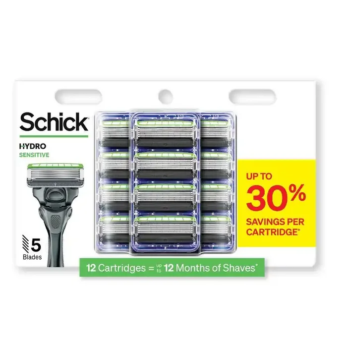 Schick Hydro Sensitive Men‘s Razor Refills – 12ct