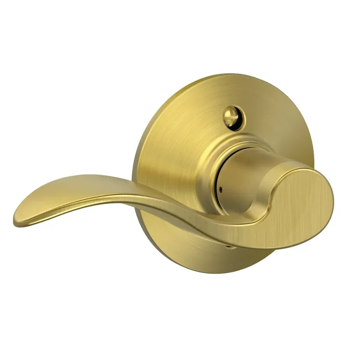 Schlage Accent Satin Brass Interior Hall/Closet Dummy Door Handle