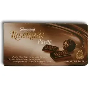 Schmerling‘s Rosemarie Parve Praline-Filled Bittersweet Swiss Chocolate